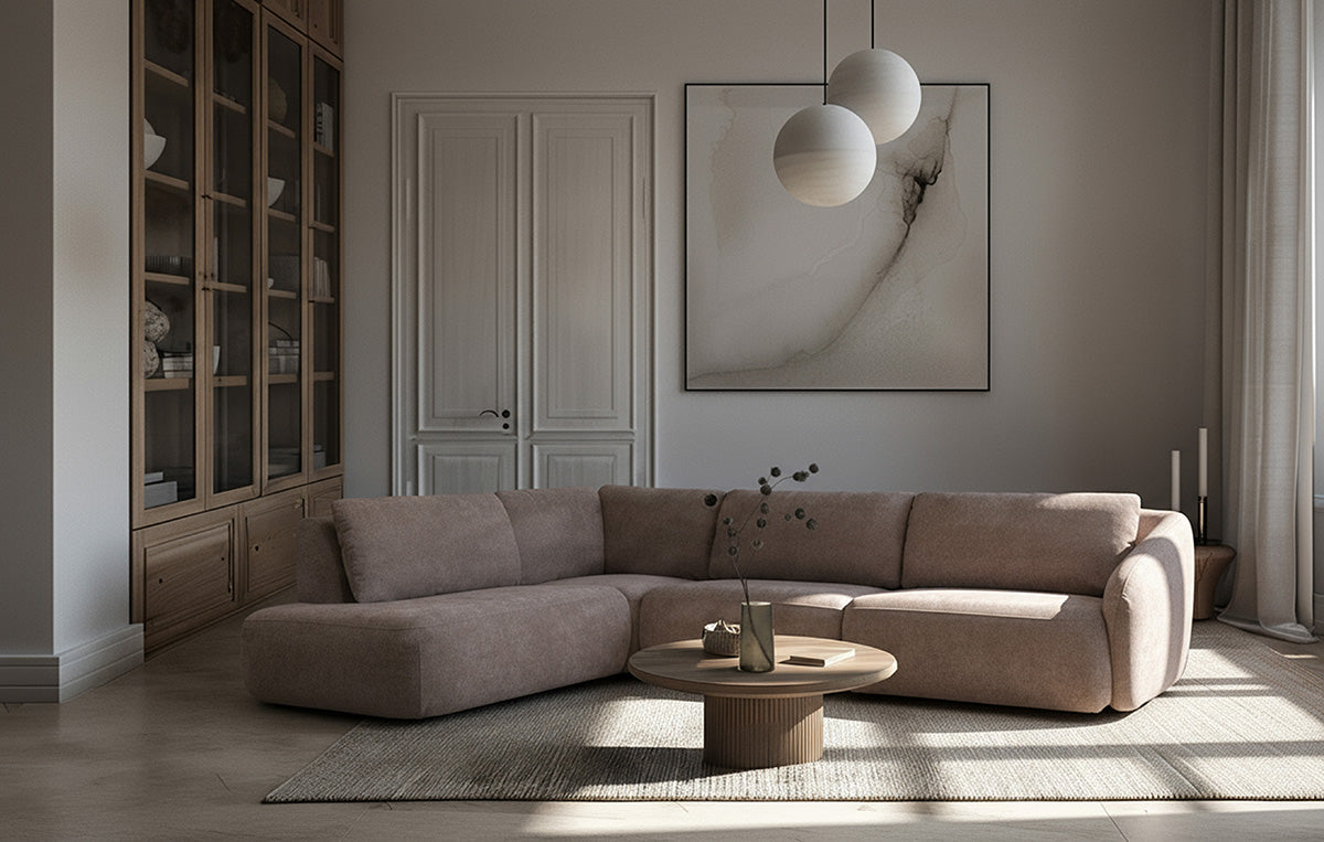 Cavo hjørnesofa m/open end, lys taupe