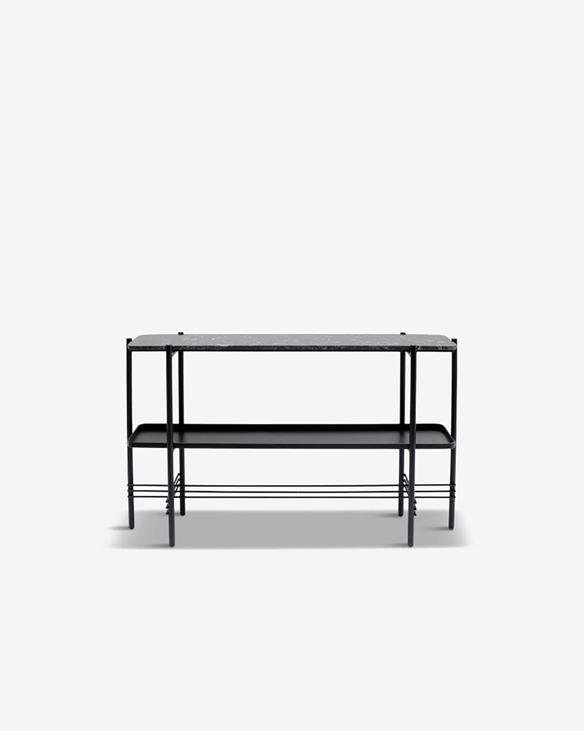 Bennet konsolbord, sort metal/ marmor