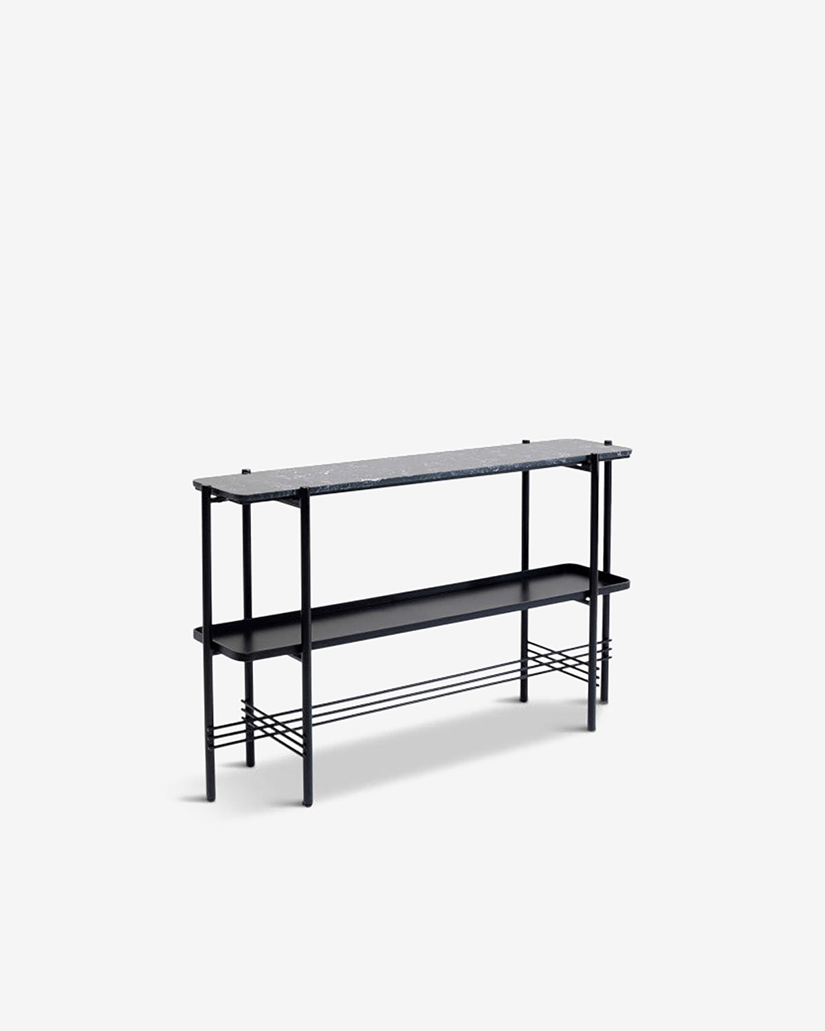 Bennet konsolbord, sort metal/ marmor