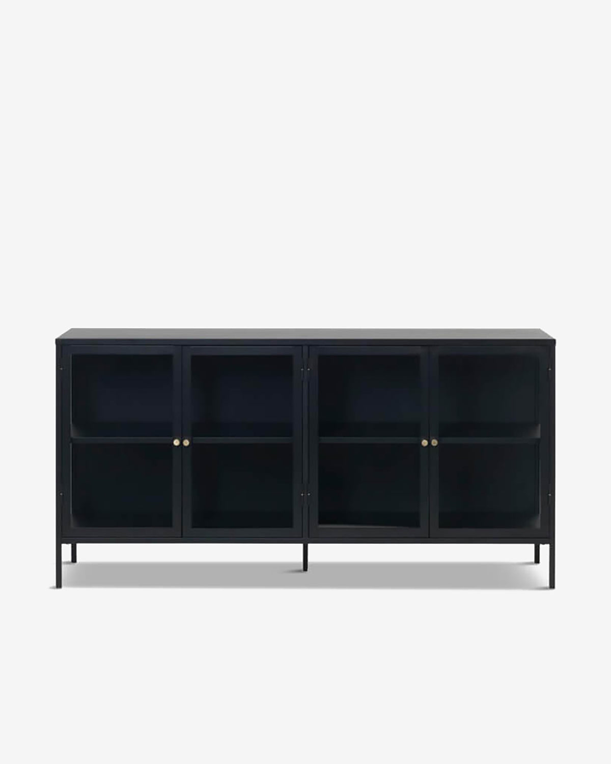 Carmel skænk, sort metal 4 dørs