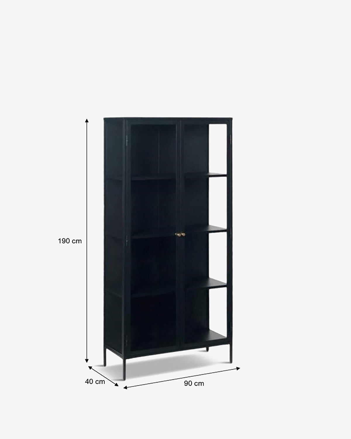 Carmel vitrineskab, høj