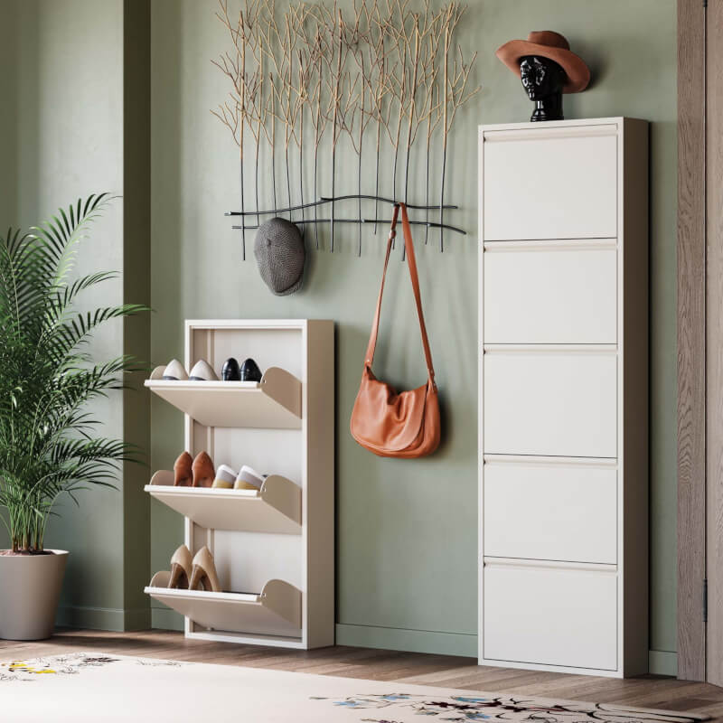 Caruso skoskab, 5 låger cream