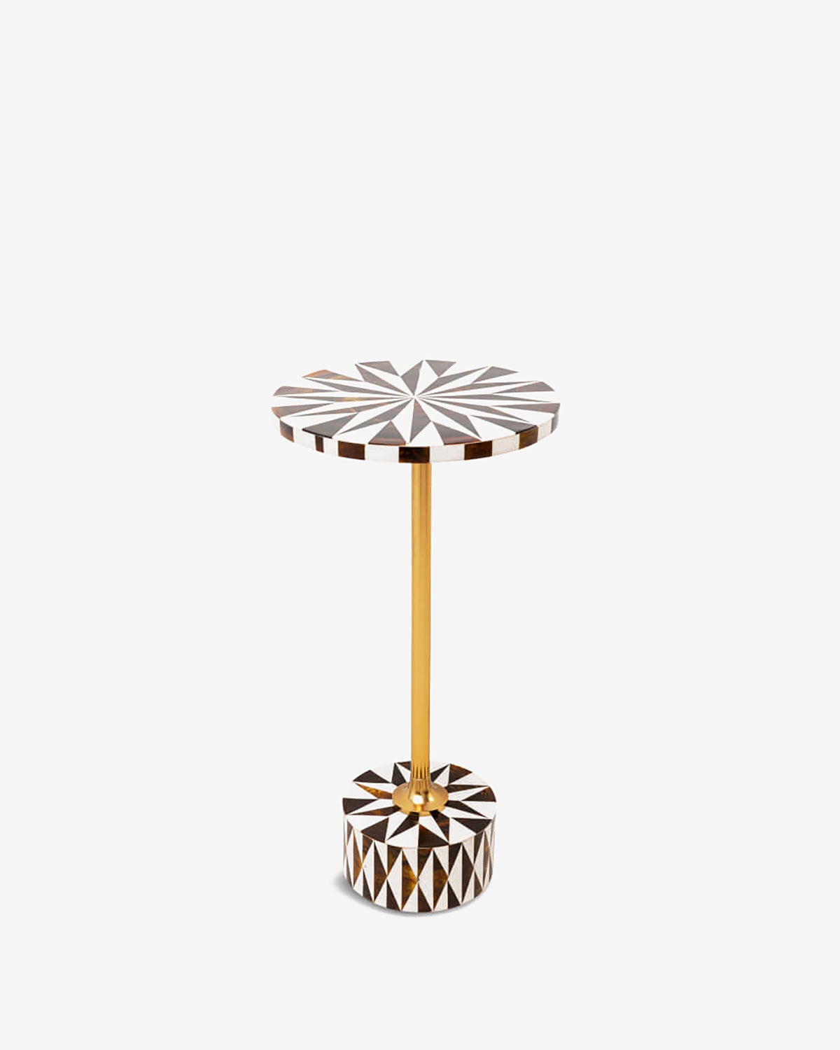 Domero star sidebord, brun/hvid