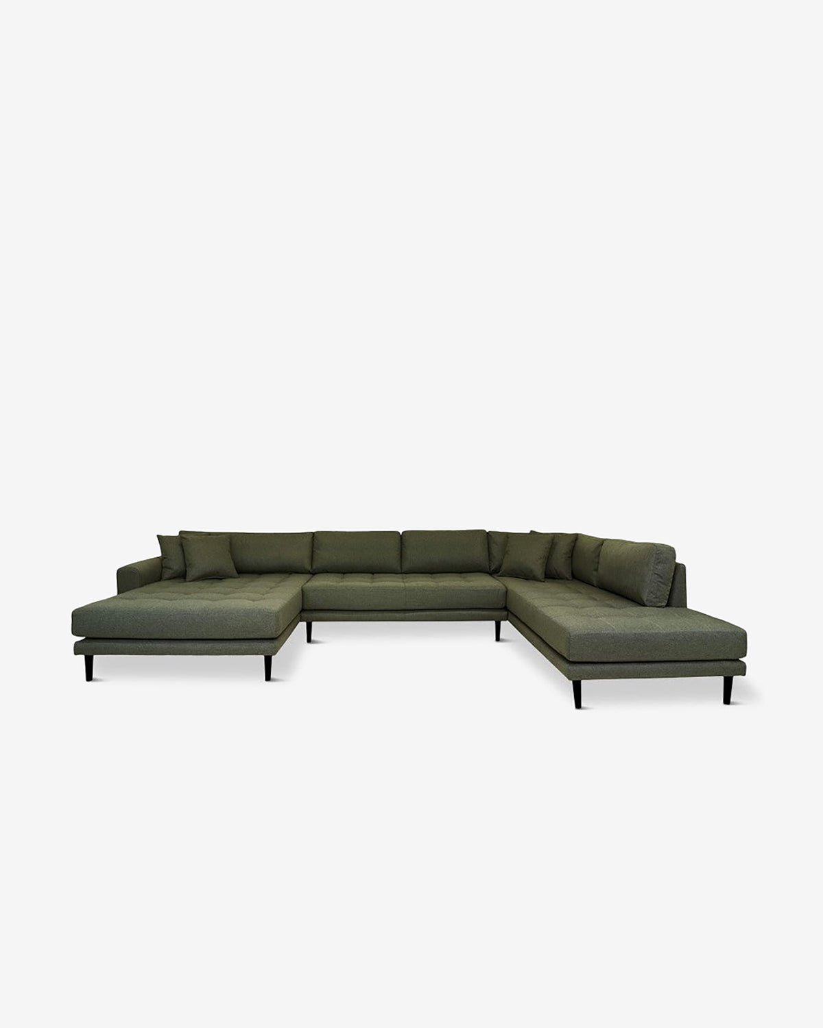 Fabio hjørnesofa, m/chaiselong, oliven