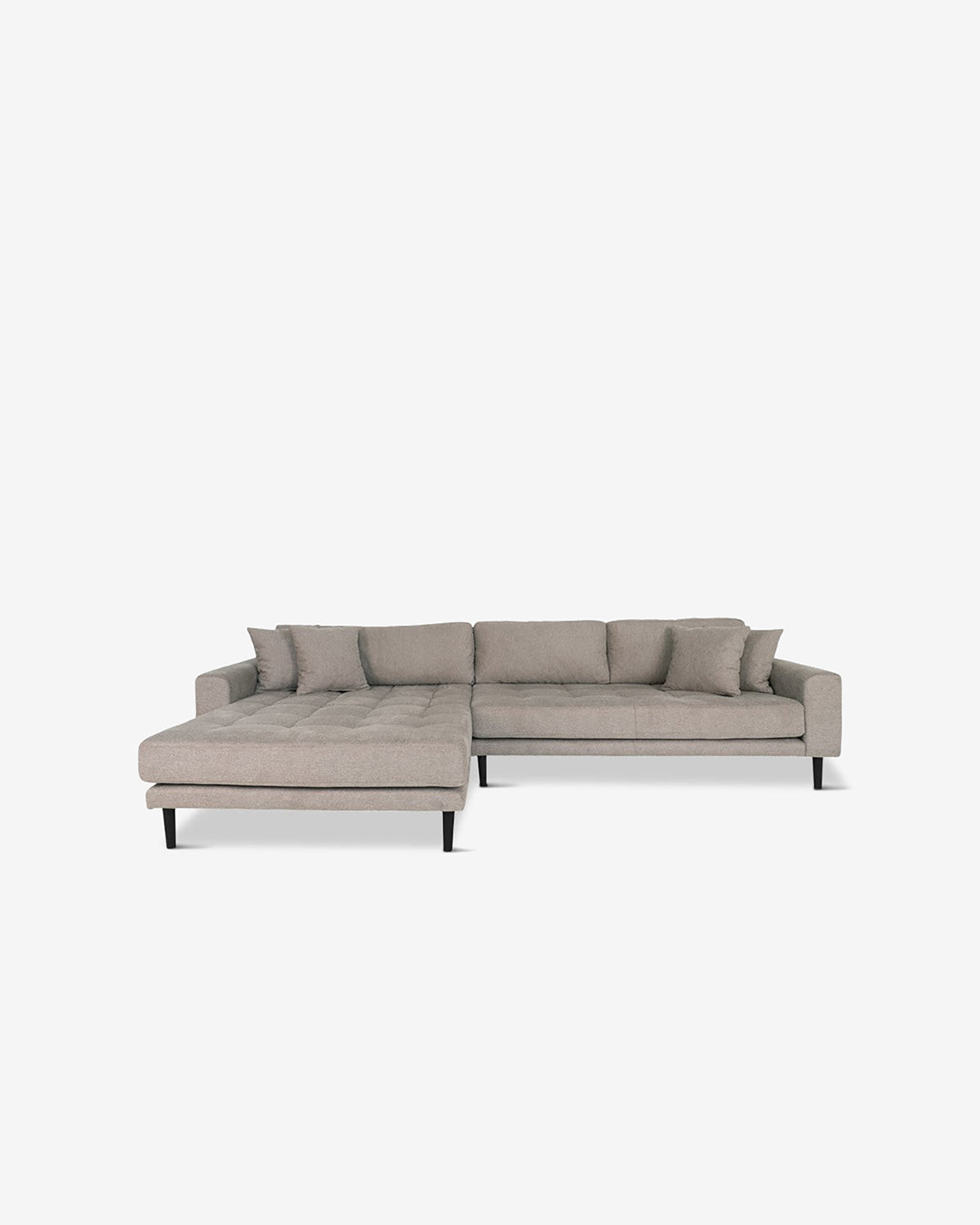 Fabio sofa m/chaiselong, stone, Højrevendt