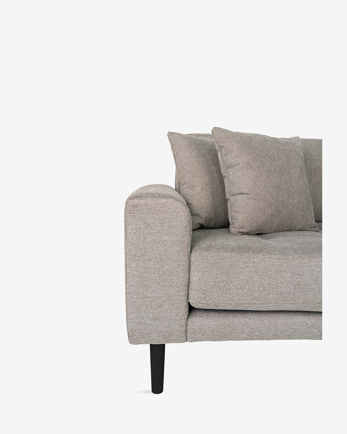 Fabio sofa m/chaiselong, stone, Højrevendt