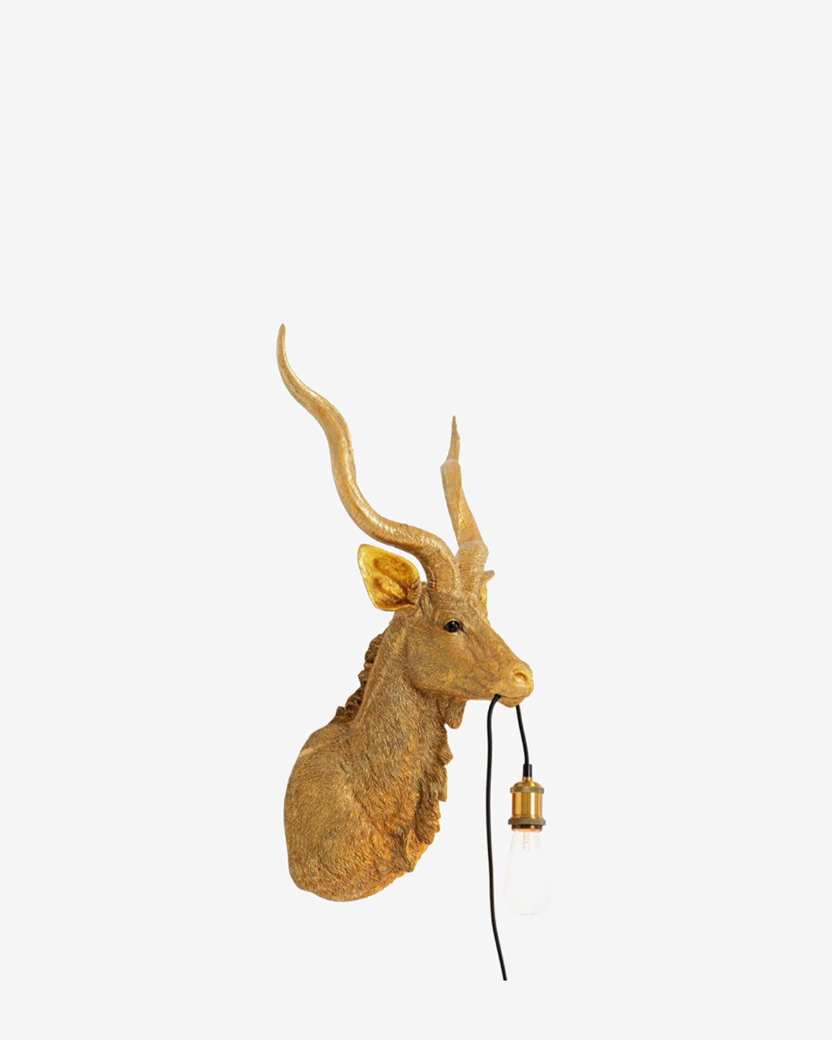 Antilope væglampe, guld