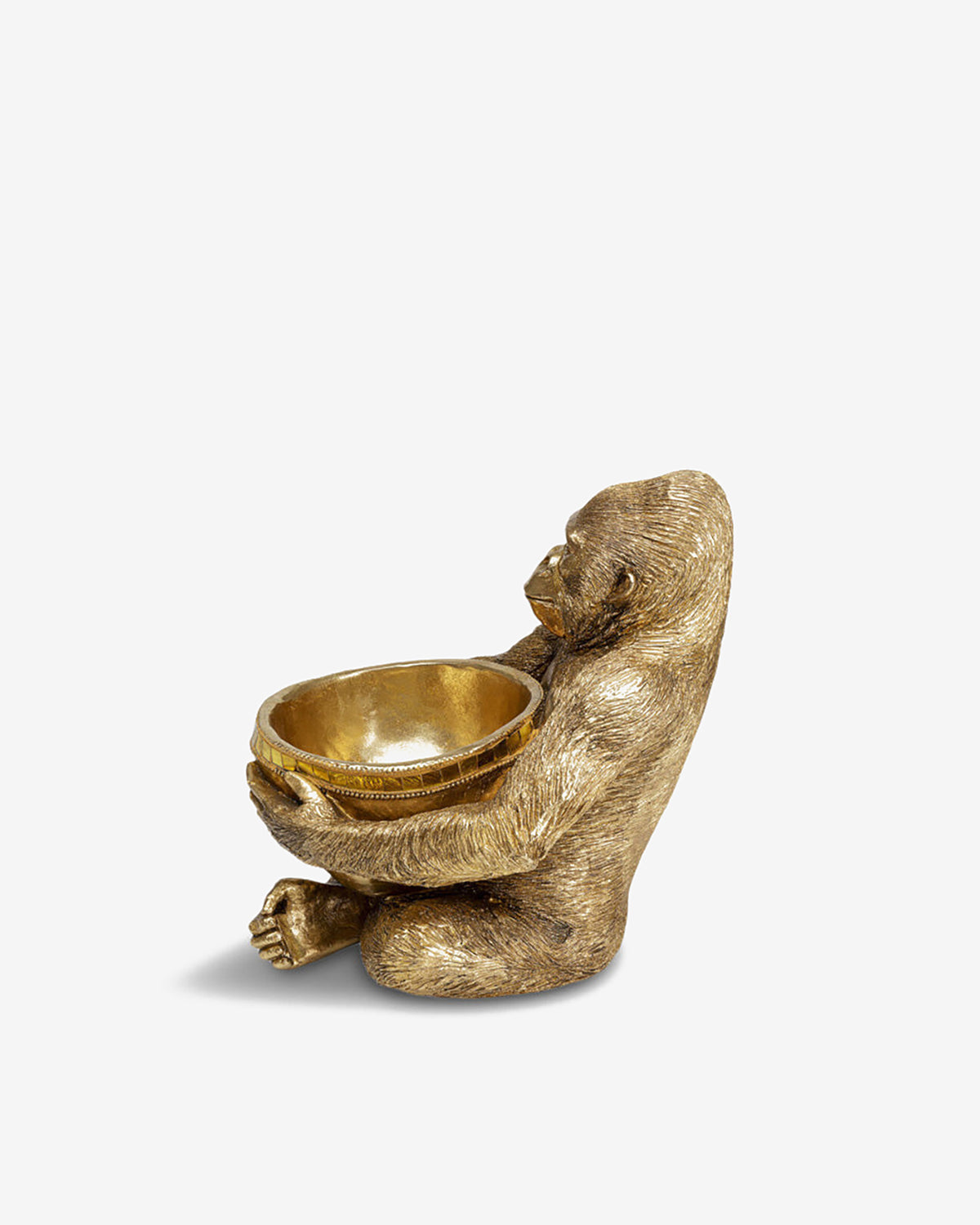 Gorilla m/skål, guld