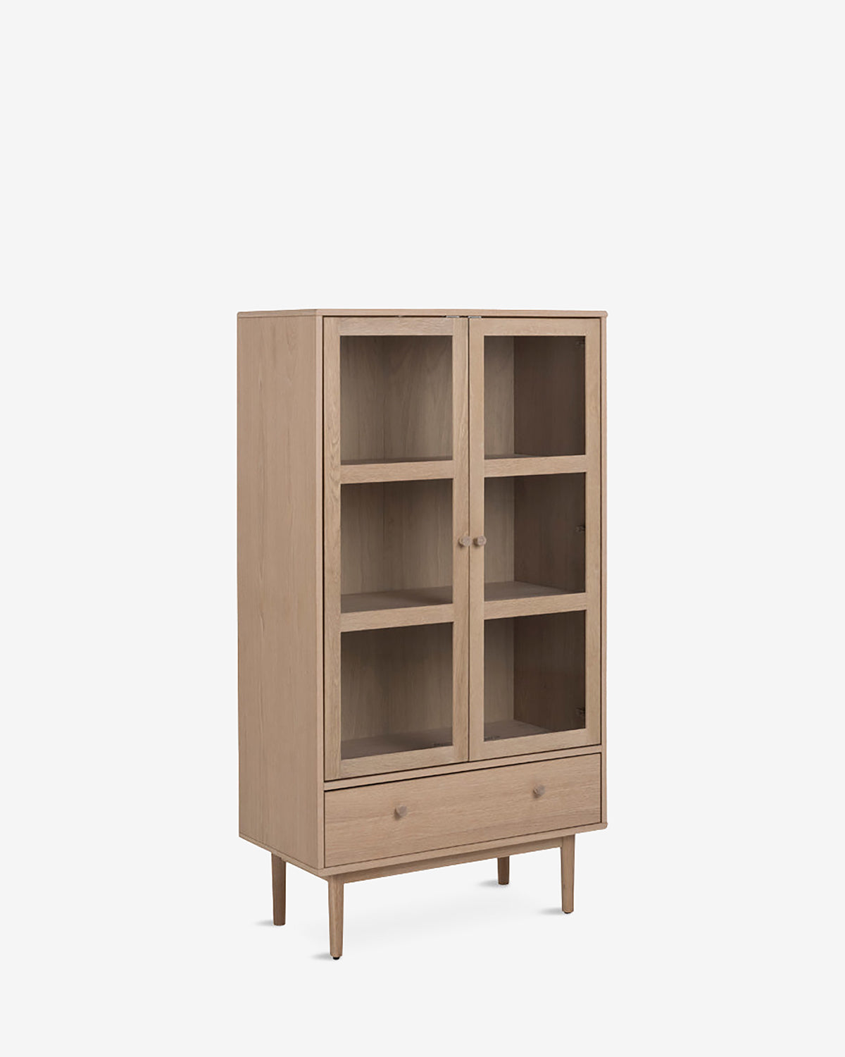 Hefe vitrine, eg hvidolieret