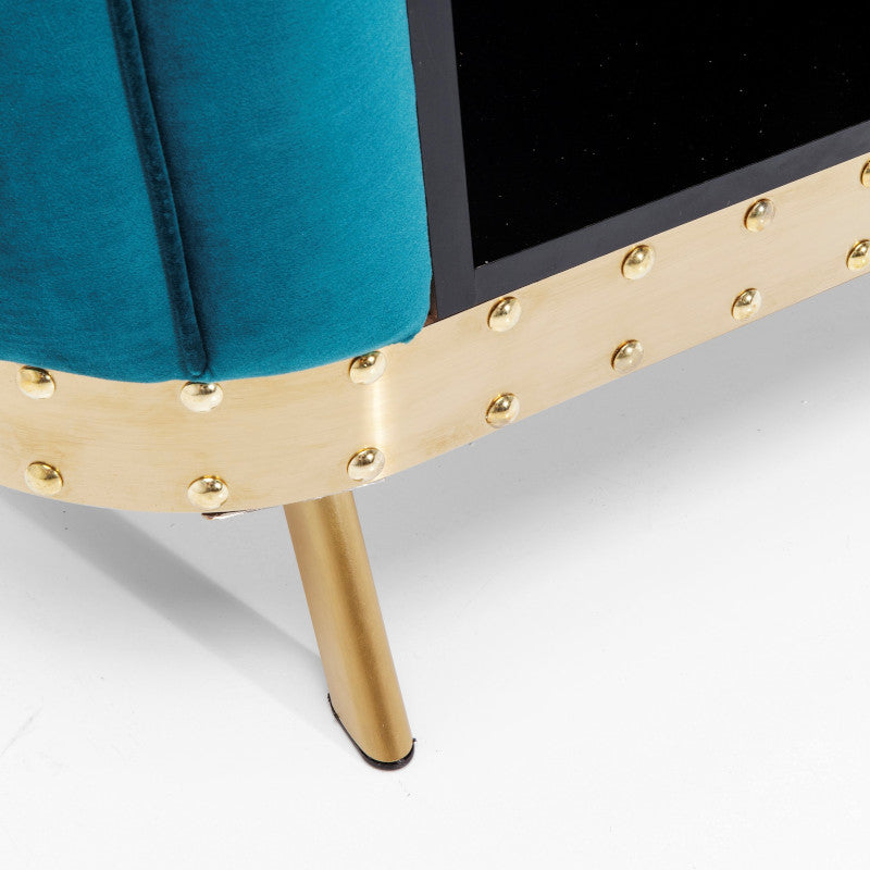 Hollywood bardisk, blå velour