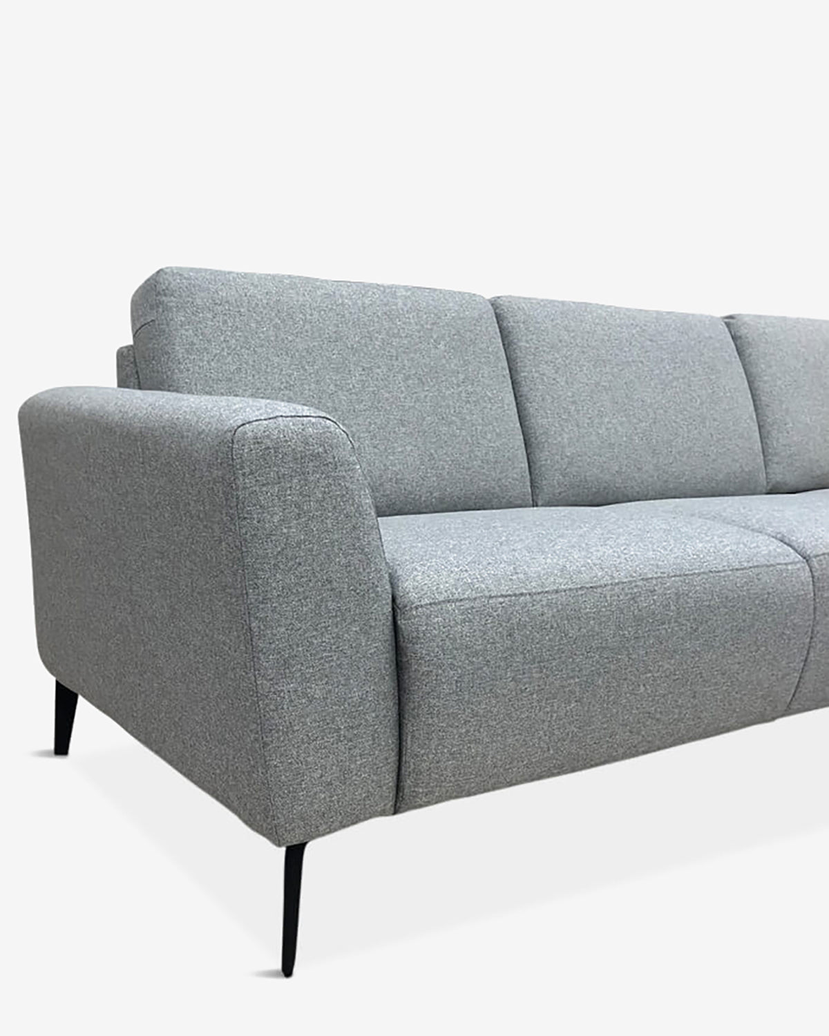 Modu byggesofa m. chaiselong, lys grå