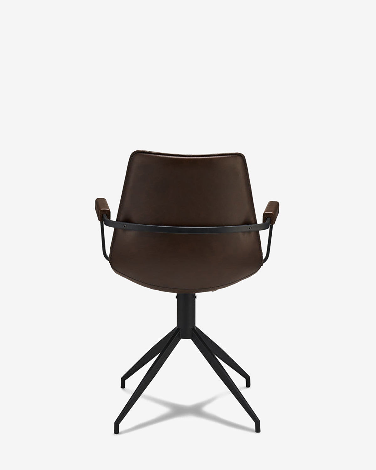 Nava spisebordsstol m/armlæn, mørkebrun