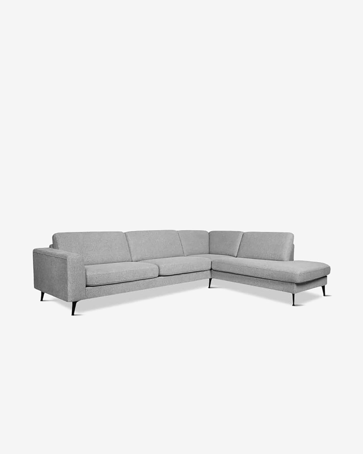 Nova hjørnesofa m/open end, lys grå