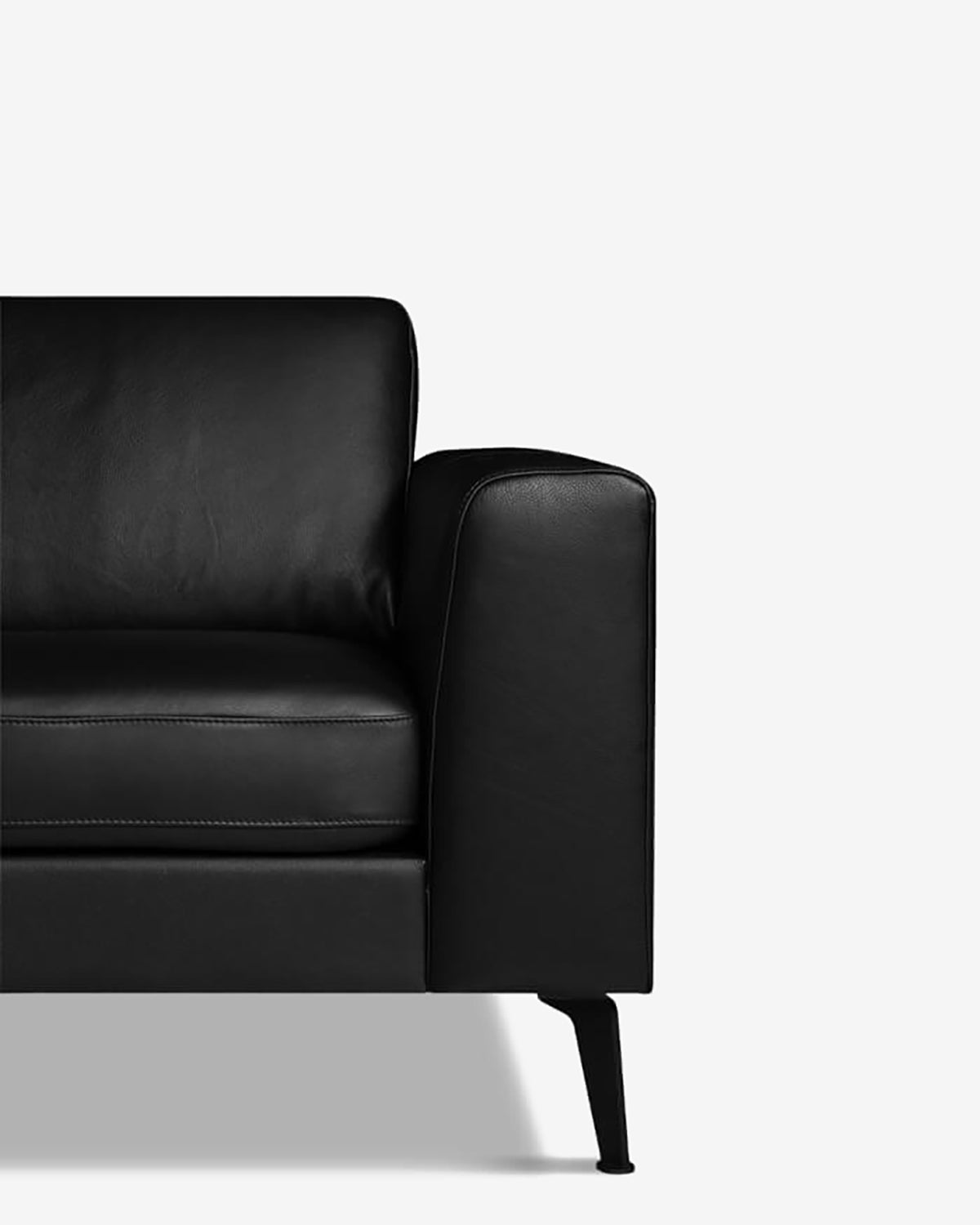 Nova hjørnesofa m/chaiselong, sort læder
