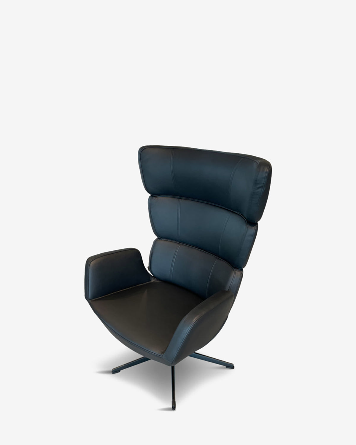 Turtle lænestol, sort læder