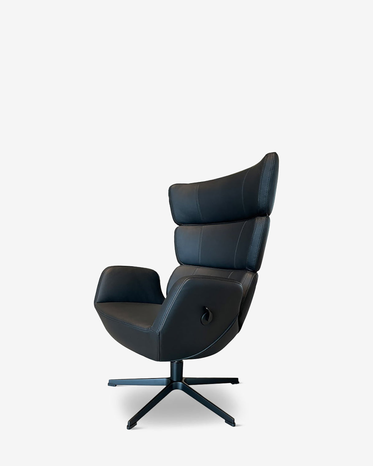 Turtle lænestol, sort læder