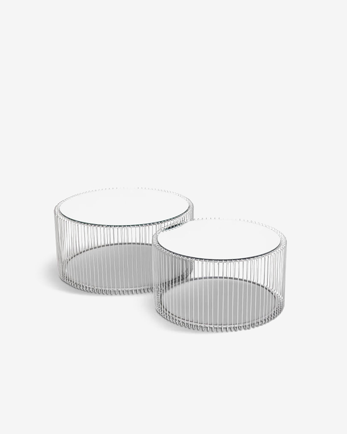 Wire sofabords sæt, silver