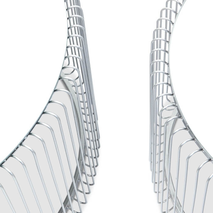 Wire sofabords sæt, silver