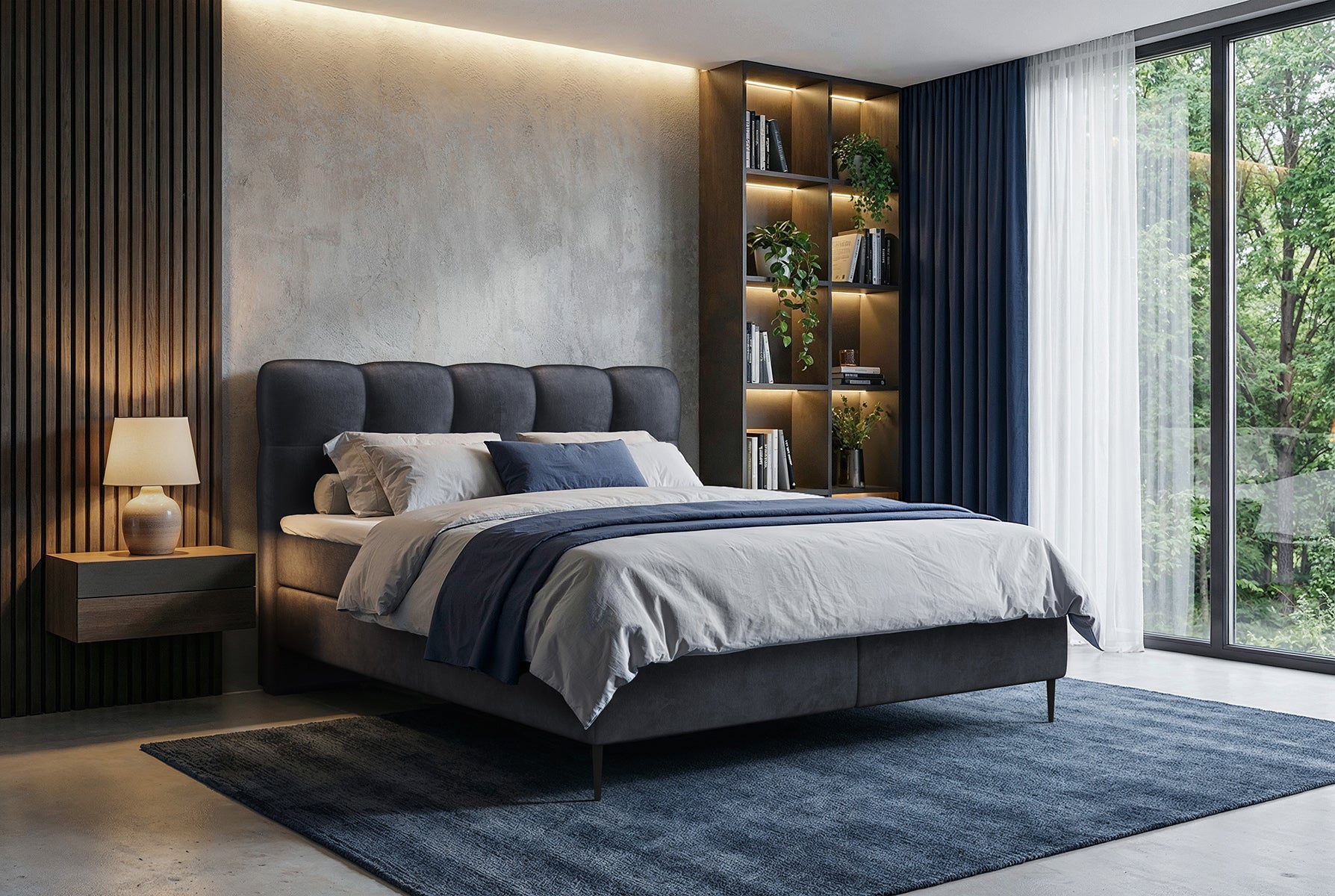 Onyx magasinseng 140x200 cm m/gavl