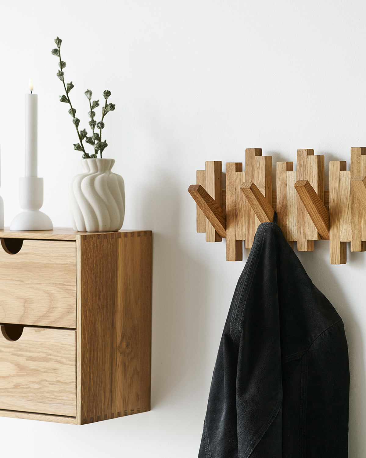 Caltra knagerække, eg