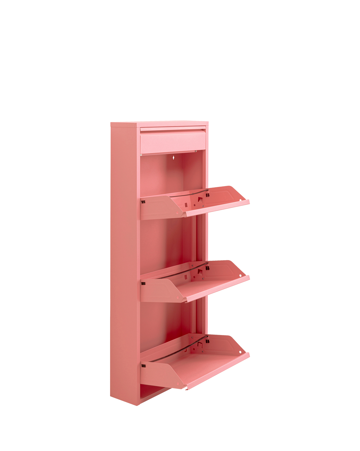 Caruso skoskab, 3 låger og 1 skuffe, Rosa