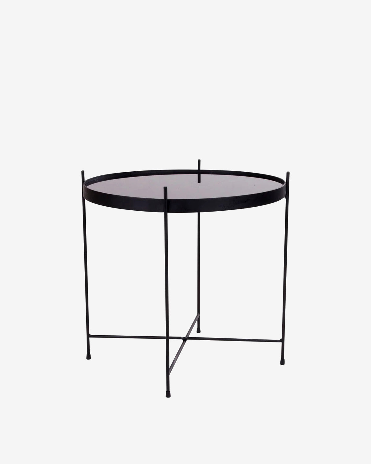 Ajdir sofabord, sort stål/sort glas