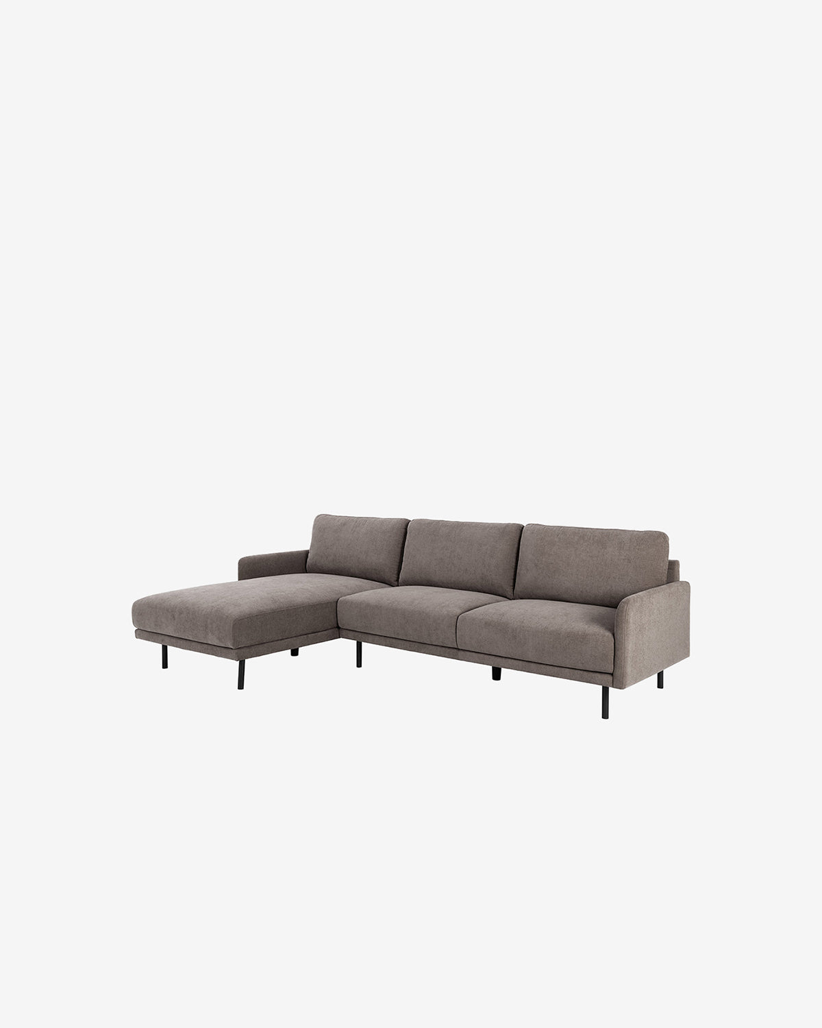 Calma sofa m/chaiselong, dusty brown