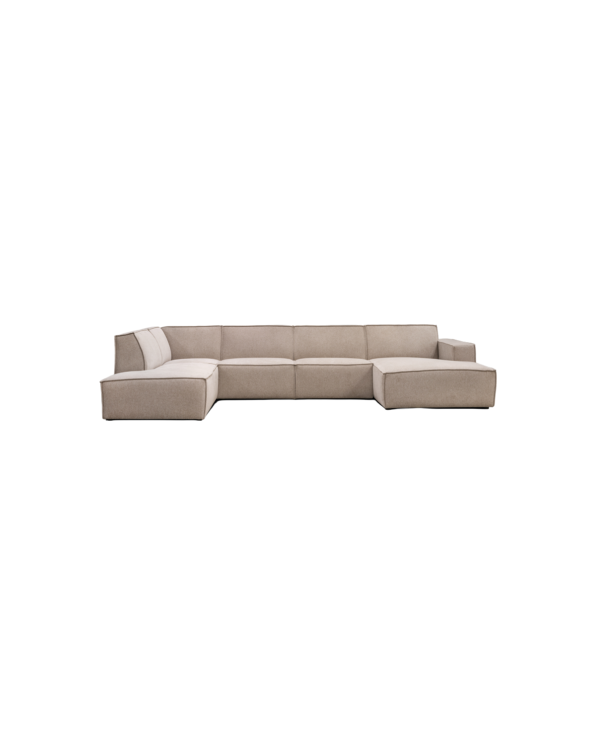 Espada U-sofa, med open end venstre, chaiselong højre, sand