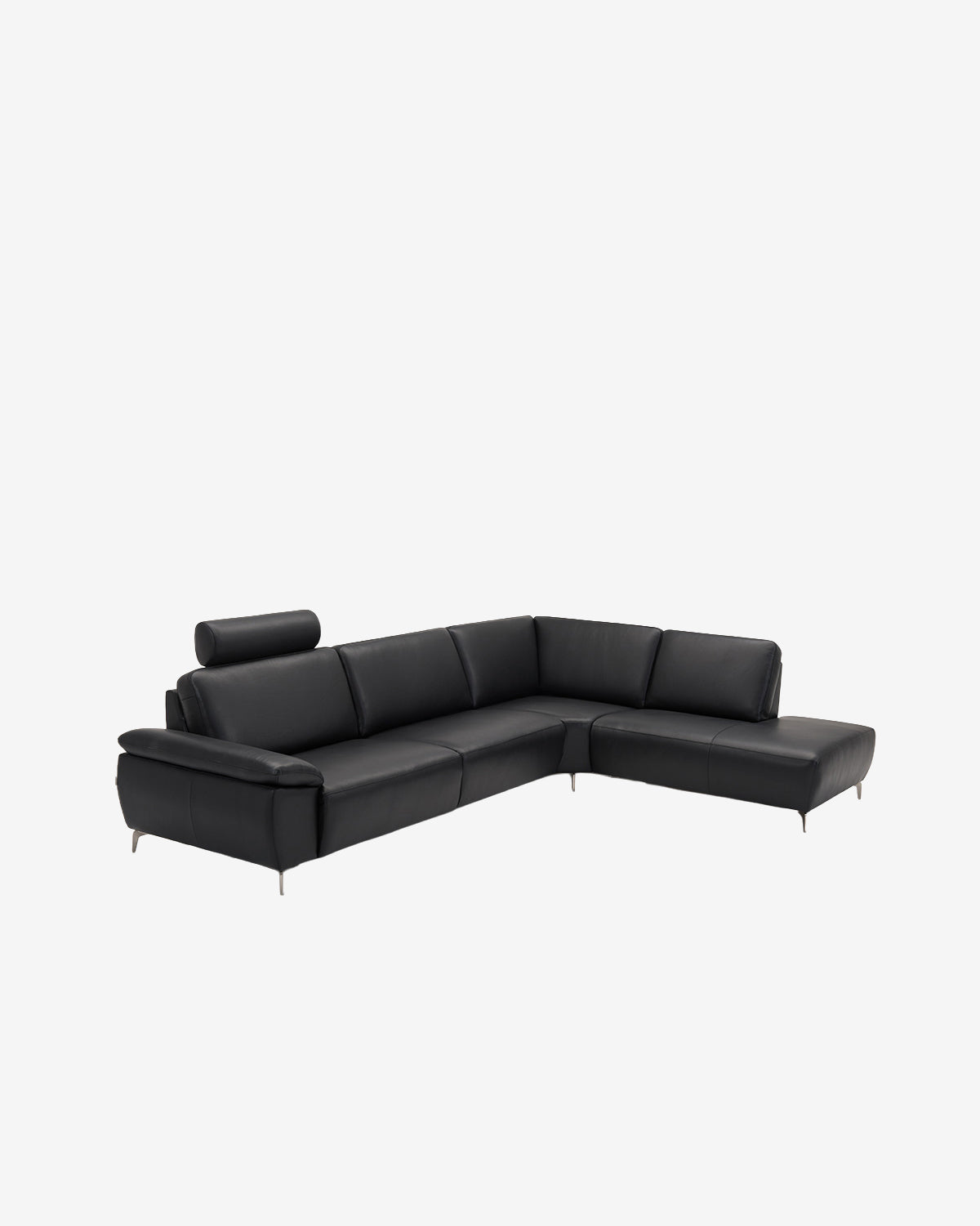 Modu hjørnesofa m/open end, sort læder