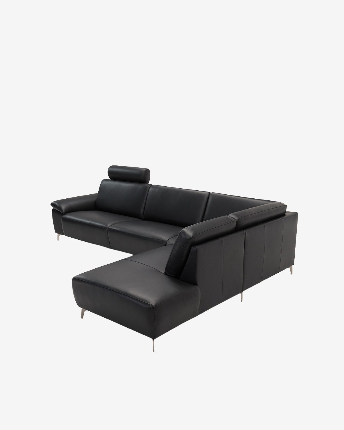 Modu hjørnesofa m/open end, sort læder