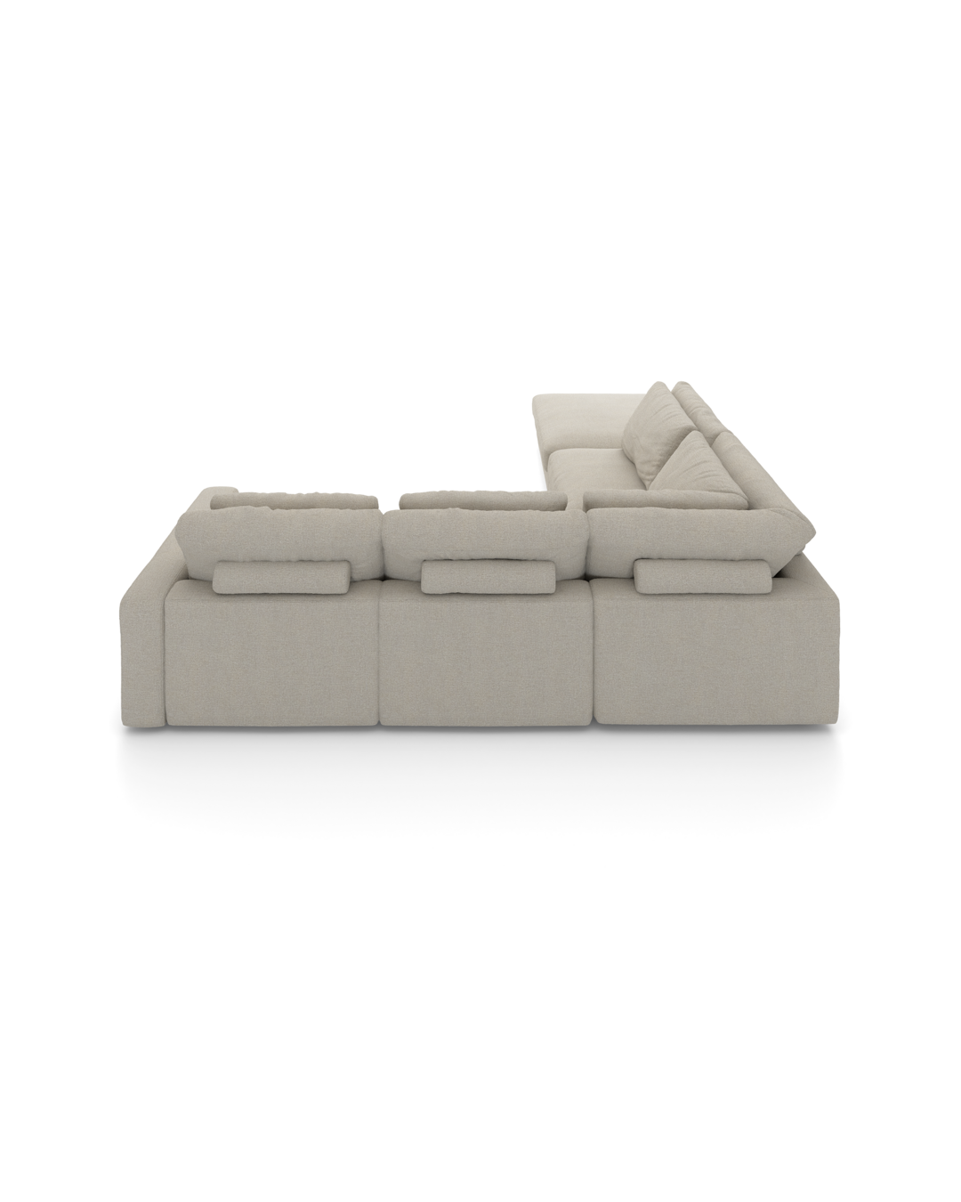 Rio hjørnesofa  med pufafslutning venstre og bred arm