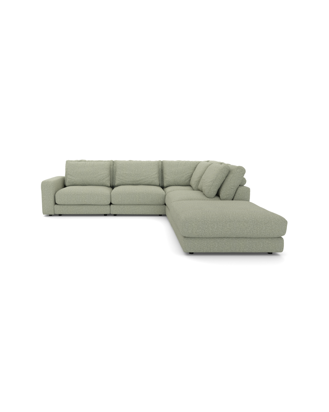 Rio hjørnesofa  med pufafslutning højre og bred arm