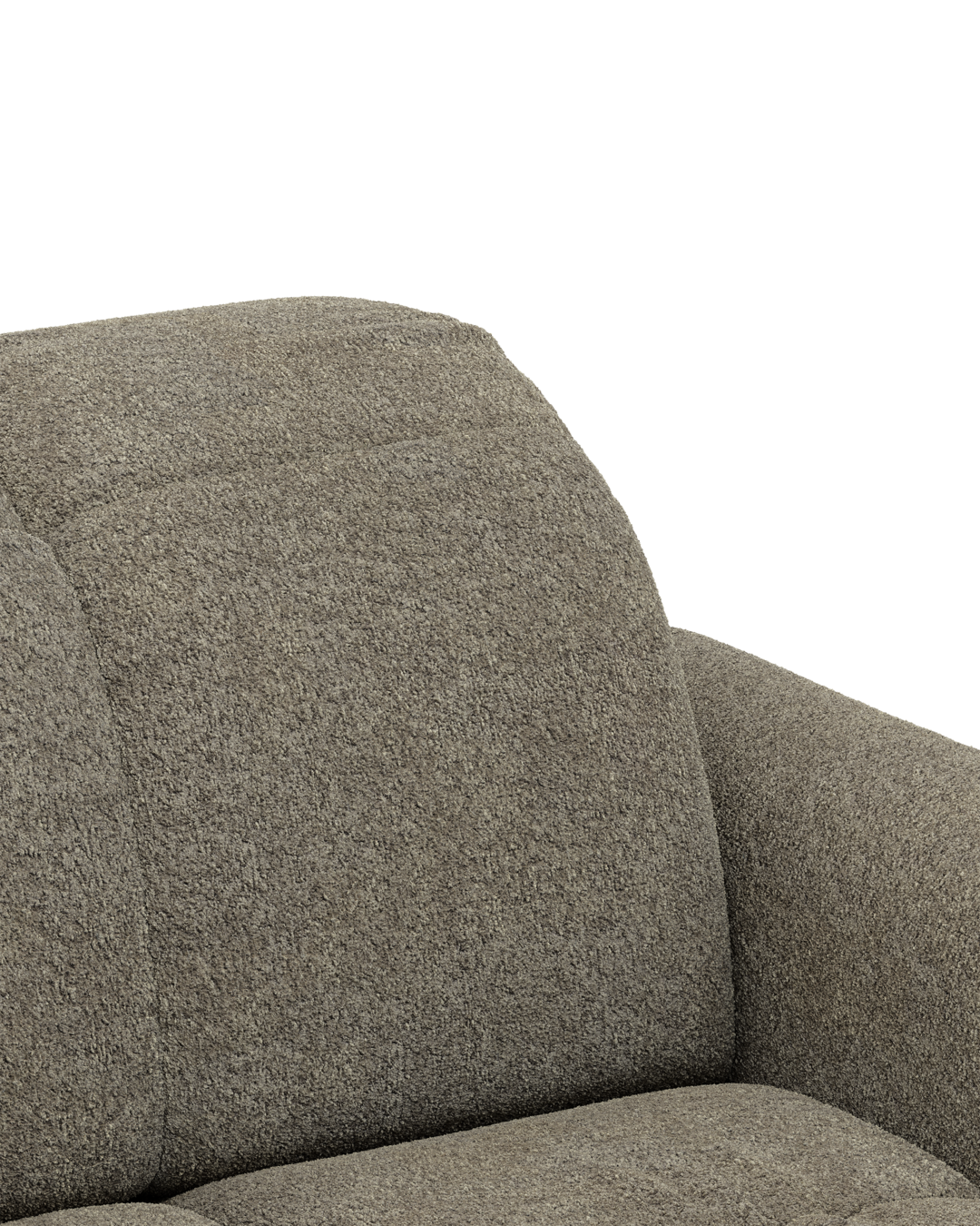 Bullet hjørnesofa  med rundt hjørne og pufafslutning venstre