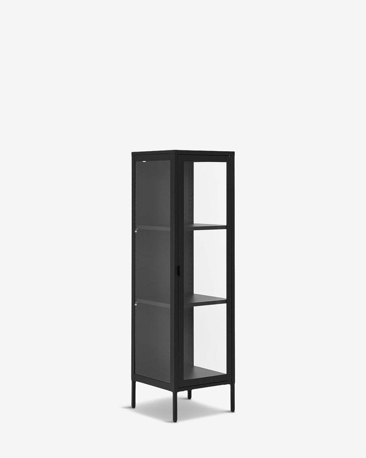 Brisbane vitrine slim, sort