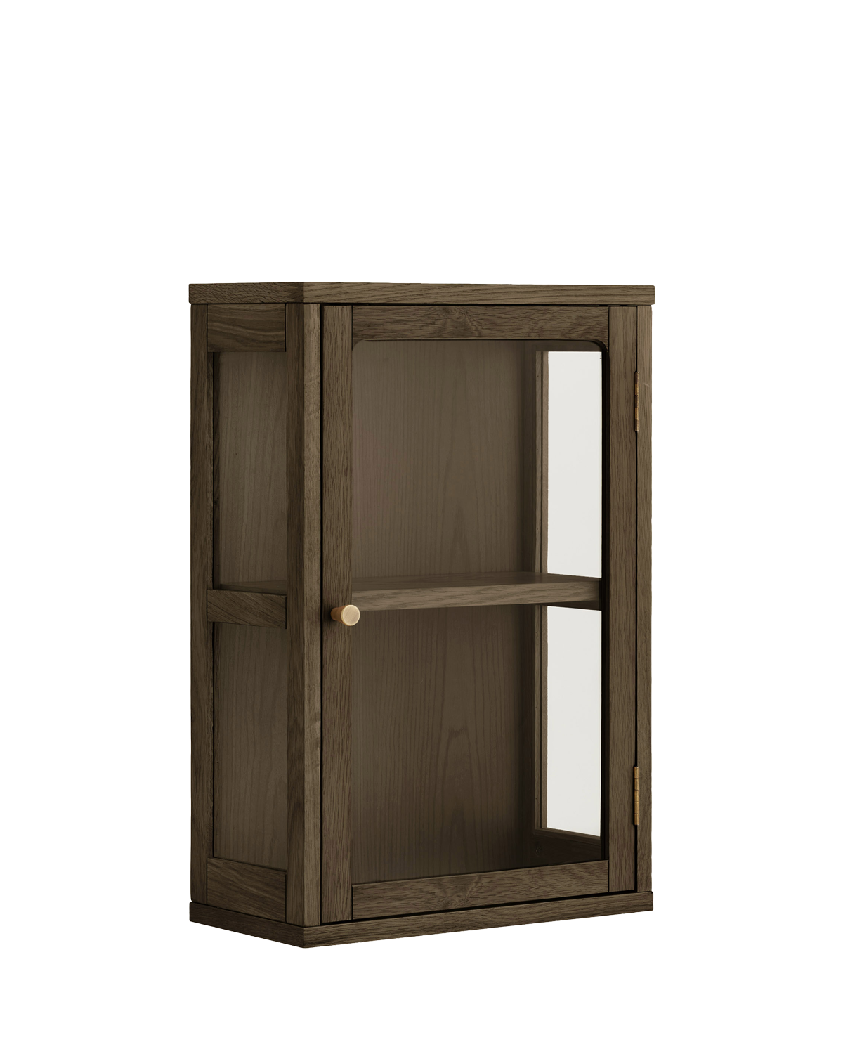 Zamora væghængt Vitrine, Røget eg