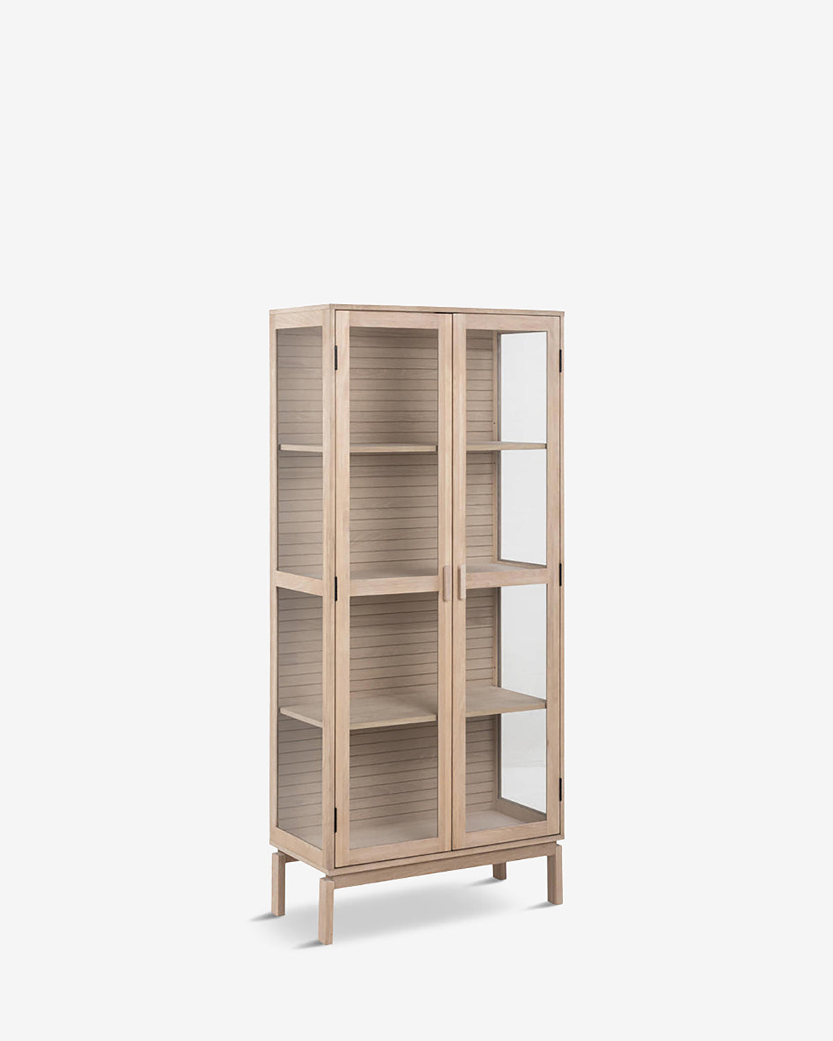 Linley vitrine, hvidpigmenteret eg