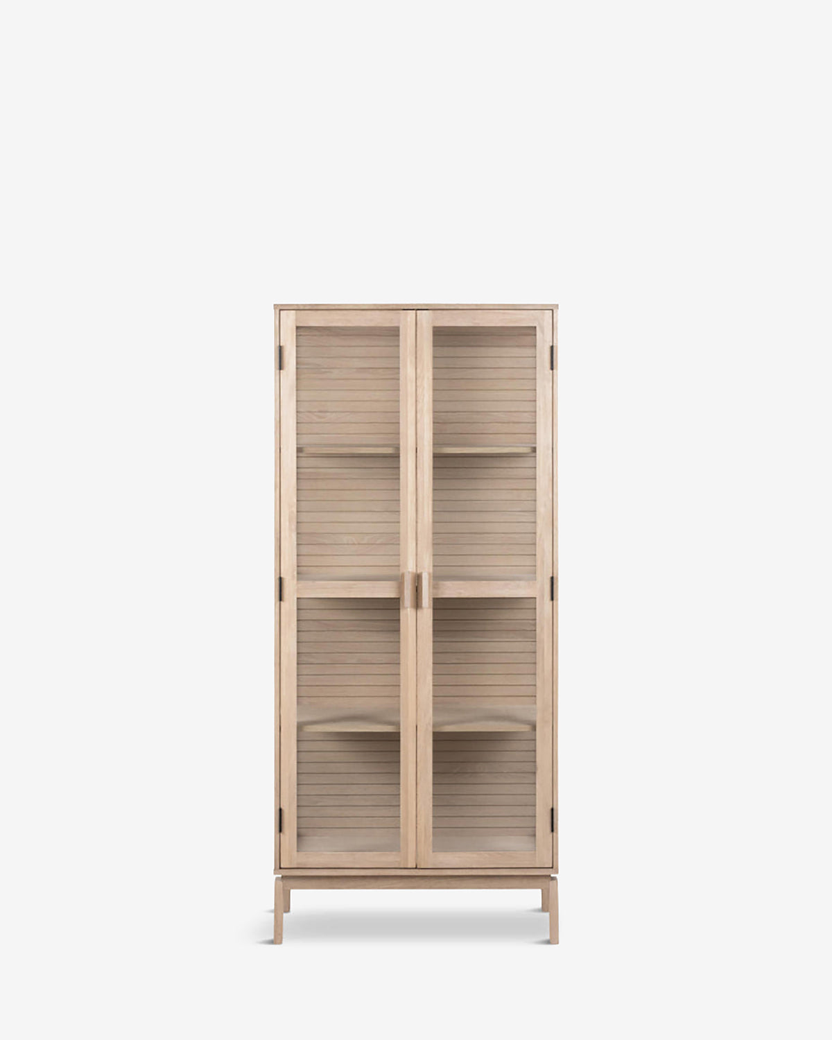 Linley vitrine, hvidpigmenteret eg