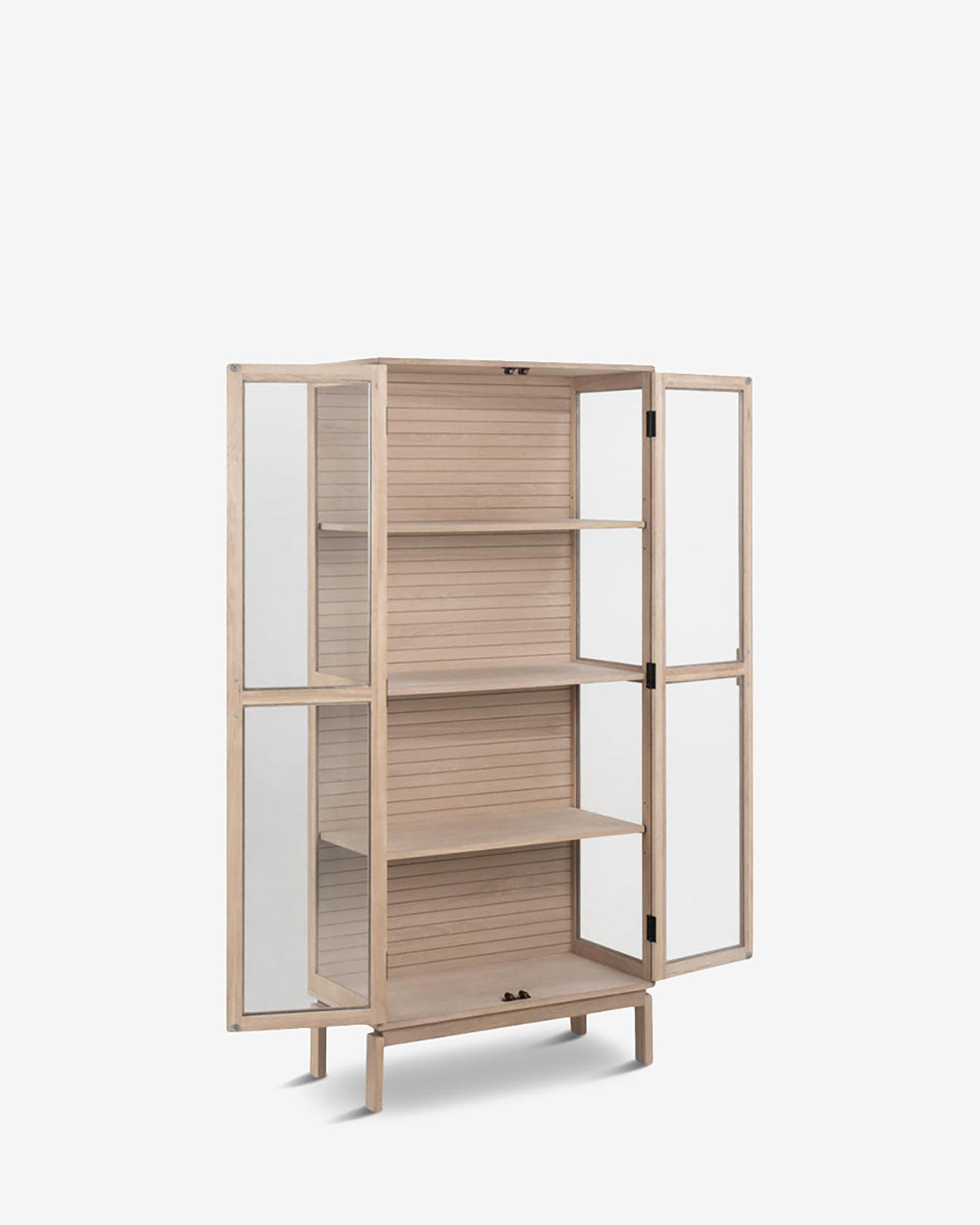 Linley vitrine, hvidpigmenteret eg