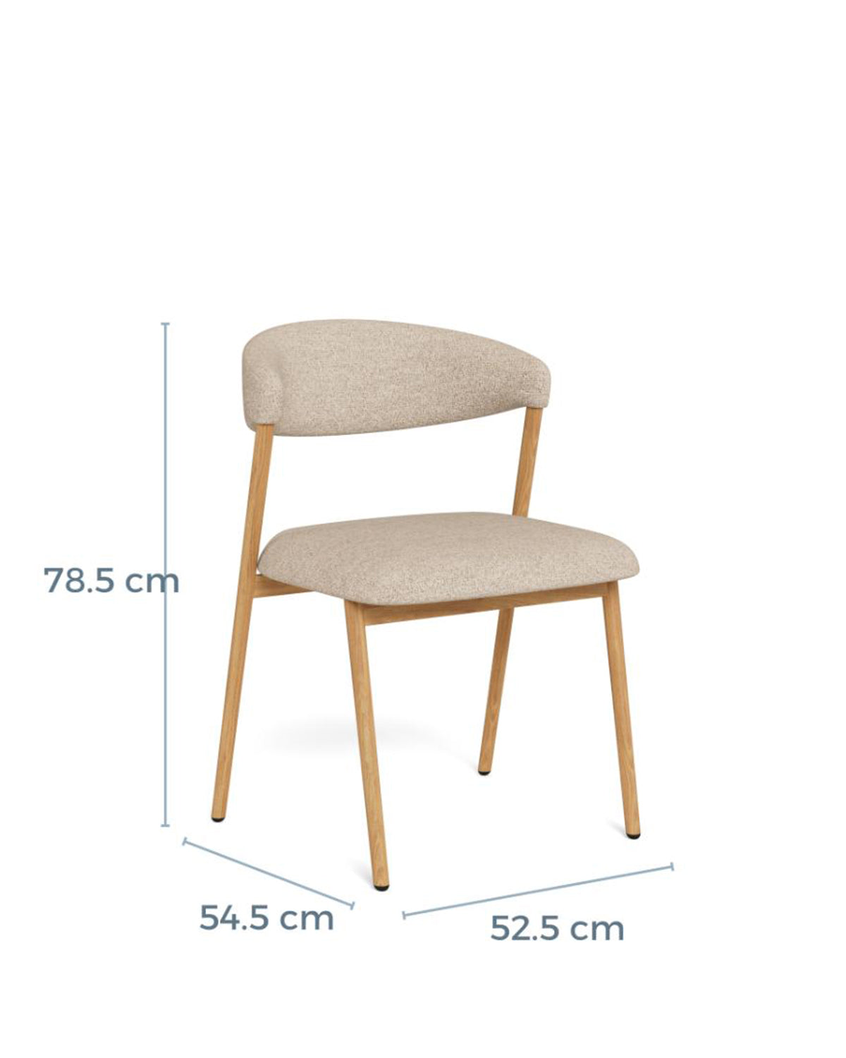 Larry, spisebordsstol, Beige/eg