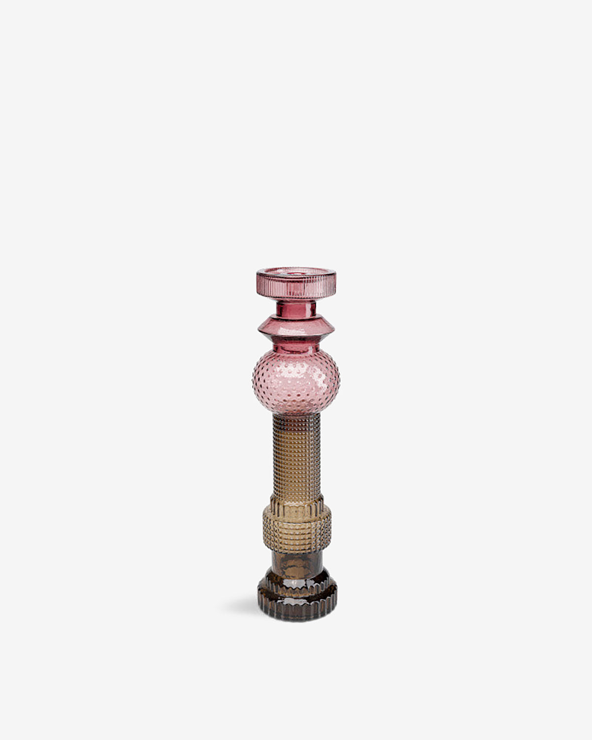Marvelous lysestage, rosa/grå glas