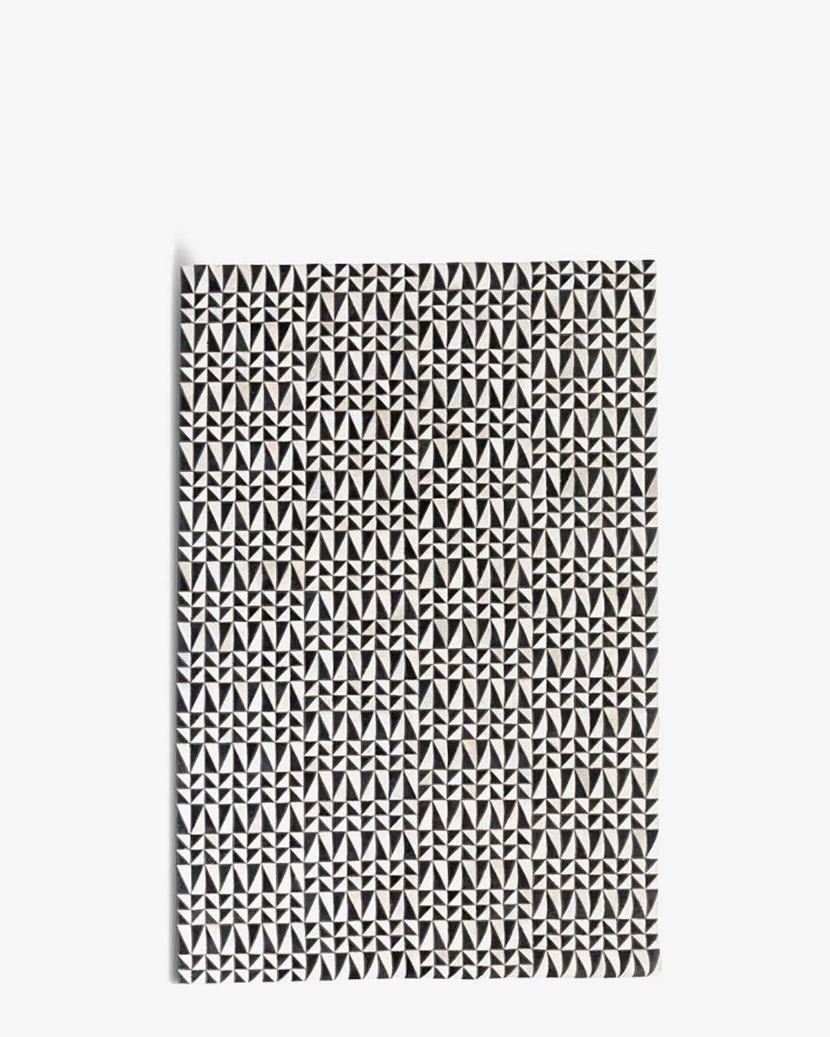 Zigzag tæppe sort/hvid 170x240 cm