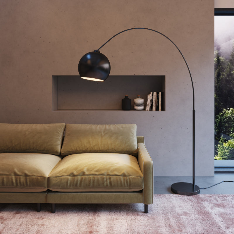 Lounge gulvlampe, sort