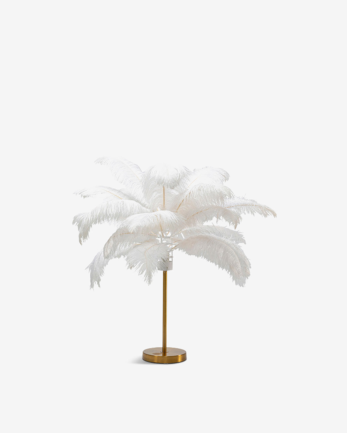 Feather palm bordlampe, hvid