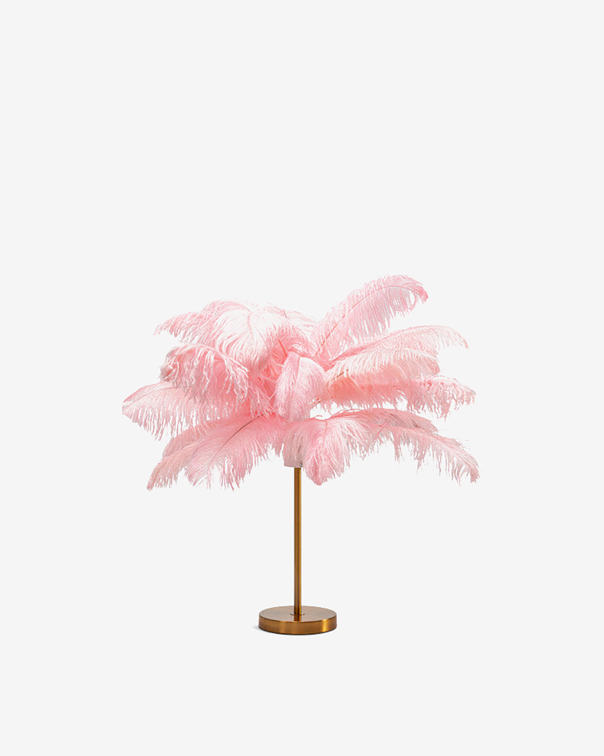 Feather palm bordlampe, pink