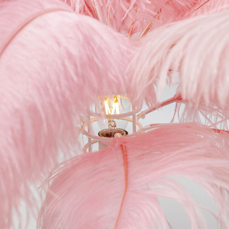 Feather palm gulvlampe, pink