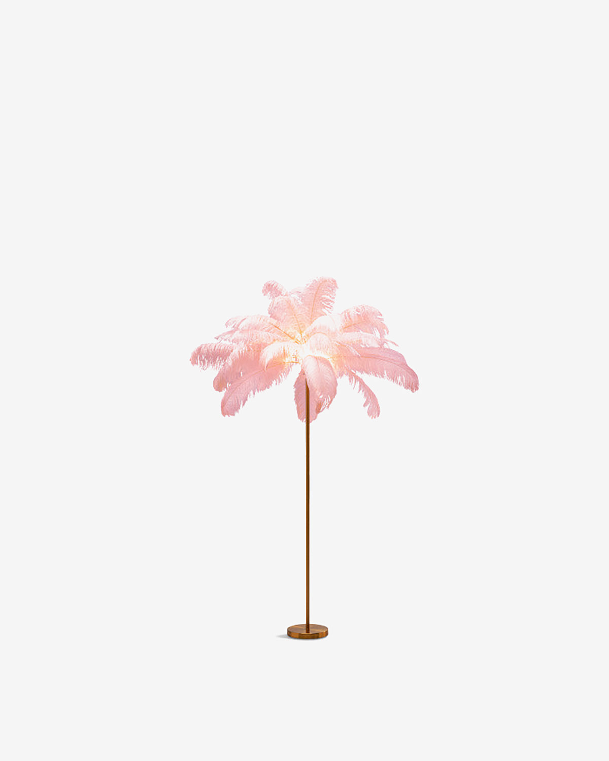 Feather palm gulvlampe, pink