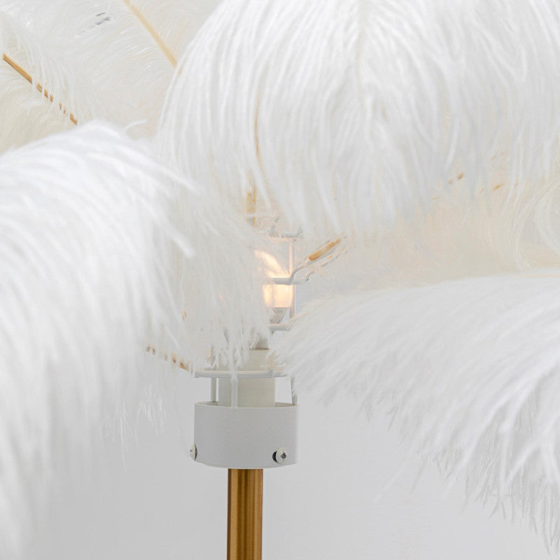 Feather palm gulvlampe, hvid
