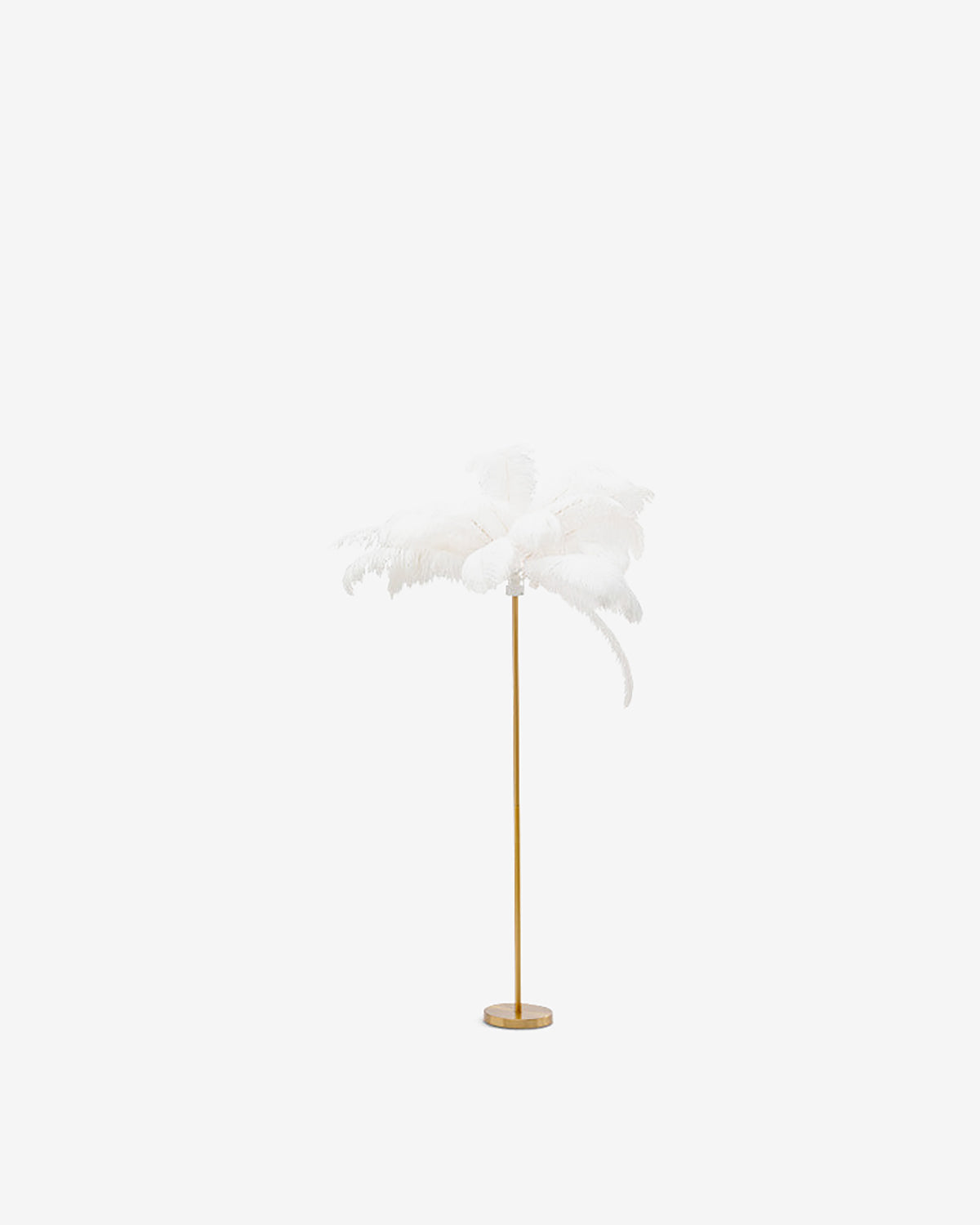 Feather palm gulvlampe, hvid