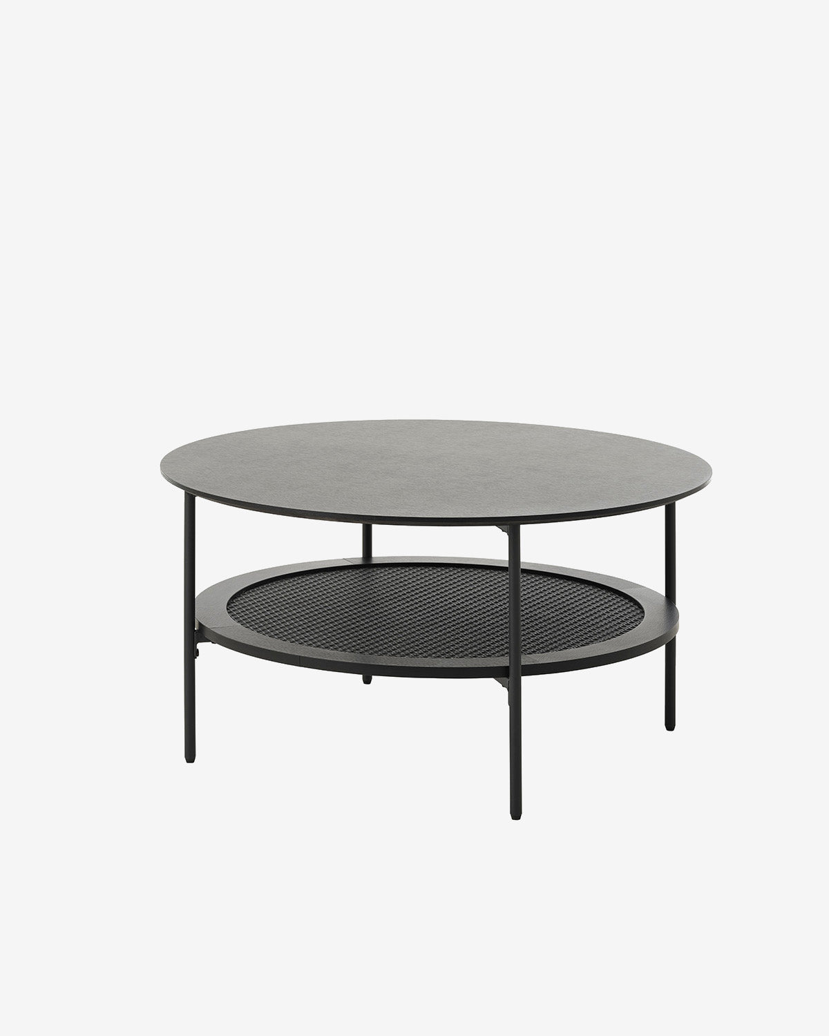 Alva sofabord, sort, rundt