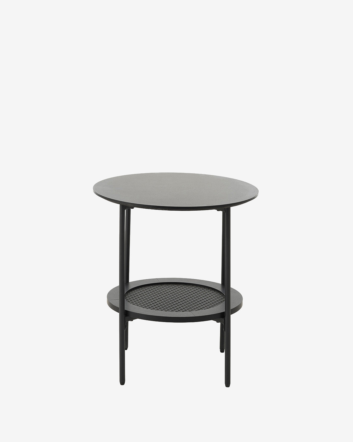 Alva hjørnebord, sort, rundt